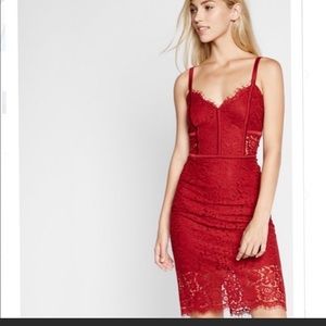 Express piped lace sheath dress